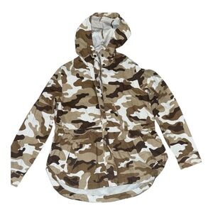 Love Tree Tan Brown Camo Hooded Utility S Jacket Drawstring Cargo Outdoorcore